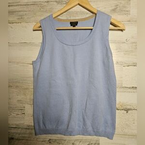 Talbots 100% Supima Cotton Baby Blue Sweater Vest Womens Size Medium